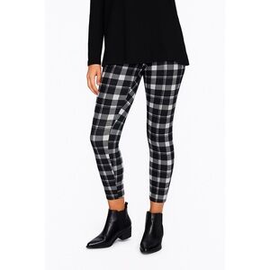 Leggings Black & White Plaid, Size M & L